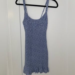 Light blue mini dress with white florals